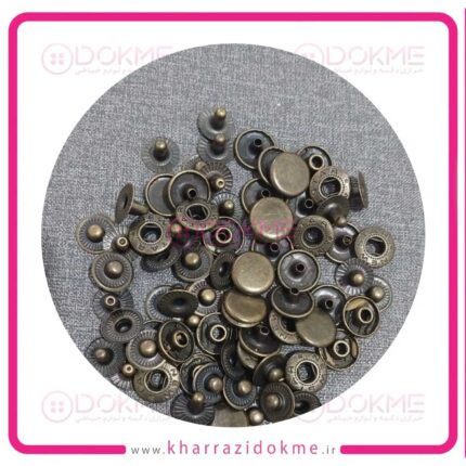 دکمه چهار پارچه میانه برنزی (بسته 20 عددی)