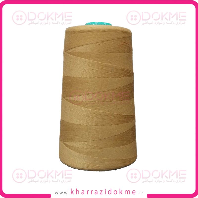دوک نخ خیاطی رنگ خردلی روشن کد 374