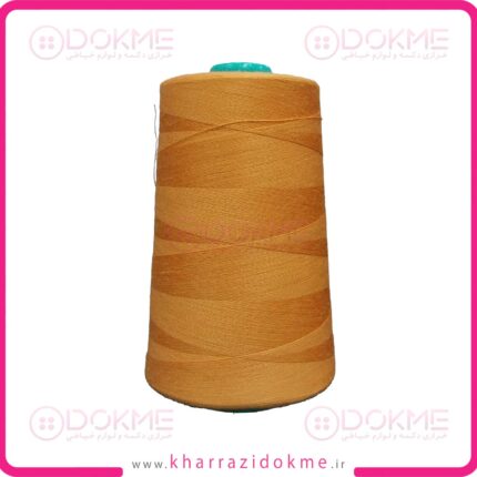 دوک نخ خیاطی رنگ زرد پرتقالی کد 446
