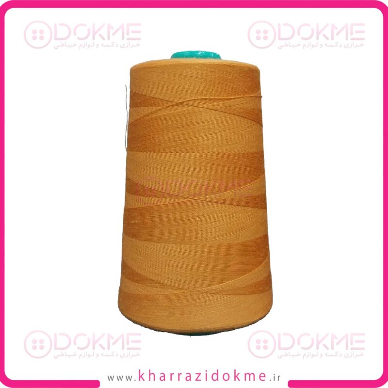 دوک نخ خیاطی رنگ زرد پرتقالی کد 446